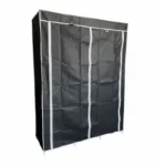 Armario de Tela Desmontable con Barra Colgadora - Negro 2