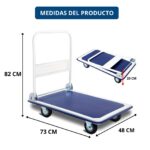 Carro DASCK Plataforma de Carga Plegable con Ruedas – 150 kg – Acero Reforzado - Imagen 2