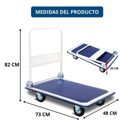 Carro de Plataforma Plegable de Carga Industrial - 150 kg 2
