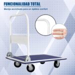 Carro DASCK Plataforma de Carga Plegable con Ruedas – 150 kg – Acero Reforzado - Imagen 5