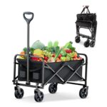 DASCK – Carro de Transporte Plegable con Ruedas, 120 kg, Asas Ajustables y Bolsa de Almacenaje - Imagen 2