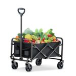 DASCK – Carro de Transporte Plegable con Ruedas, 120 kg, Asas Ajustables y Bolsa de Almacenaje - Imagen 3