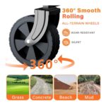 DASCK – Carro de Transporte Plegable con Ruedas, 120 kg, Asas Ajustables y Bolsa de Almacenaje - Imagen 5