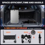 DASCK – Carro de Transporte Plegable con Ruedas, 120 kg, Asas Ajustables y Bolsa de Almacenaje - Imagen 6