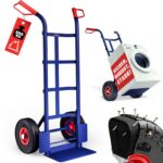 DASCK - Carretilla de Mano Plegable con Ruedas Neumáticas, Plataforma Reforzada, 200 kg - Imagen 3