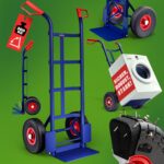 DASCK - Carretilla de Mano Plegable con Ruedas Neumáticas, Plataforma Reforzada, 200 kg - Imagen 5