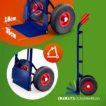 DASCK - Carretilla de Mano Plegable con Ruedas Neumáticas, Plataforma Reforzada, 200 kg - Imagen 6