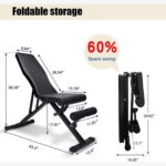 DASCK – Banco de Pesas Ajustable Plegable para Entrenamiento Multifunción - Imagen 3