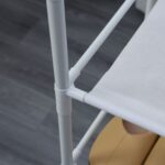 DASCK – Mueble Recibidor con Perchero y Zapatero de 5 Baldas – Blanco - Imagen 2