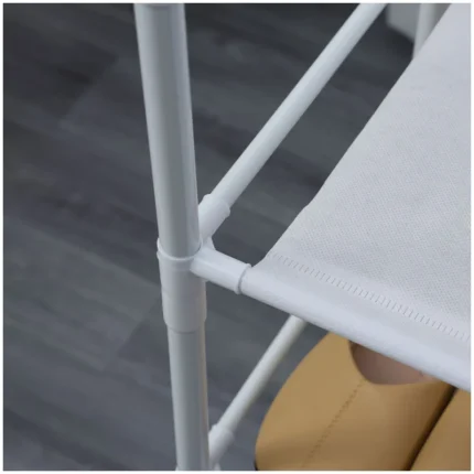 Mueble Recibidor con Perchero y Zapatero 5 Baldas - Blanco 2