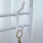 DASCK – Mueble Recibidor con Perchero y Zapatero de 5 Baldas – Blanco - Imagen 5