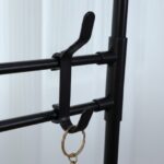 DASCK – Mueble Recibidor con Perchero y Zapatero de 5 Baldas – Negro - Imagen 5