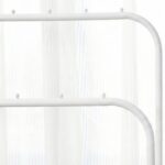 DASCK – Perchero de Pie Doble con Estante, 110 cm, Metálico – Blanco - Imagen 3