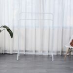 DASCK – Perchero de Pie Doble con Estante, 110 cm, Metálico – Blanco - Imagen 4