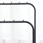 DASCK – Perchero de Pie Doble con Estante, 110 cm, Metálico – Negro - Imagen 3