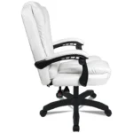 Sillón de Oficina Reclinable Cuero Sintético - Blanco 5