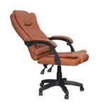 Sillón de Oficina Reclinable Cuero Sintético - Marrón 3