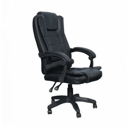 Sillón oficina reclinable negro cuero