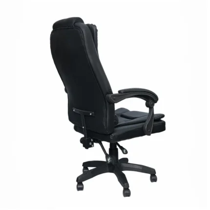 Sillón de Oficina Reclinable Cuero Sintético - Negro 2