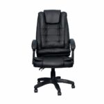 DASCK - Sillón de Oficina Reclinable, Cuero Sintético, Altura Ajustable, Negro - Imagen 7