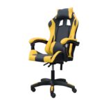 DASCK – Silla Gaming Ergónomica Reclinable con Cojines Lumbar y Cervical, 200 kg – Amarilla - Imagen 6
