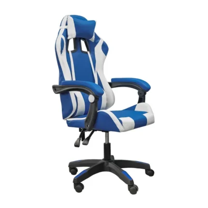 Silla gaming azul reposacabezas ajustable