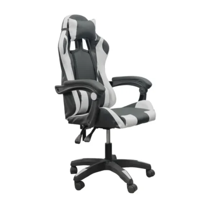 Silla gaming blanca reposacabezas ajustable