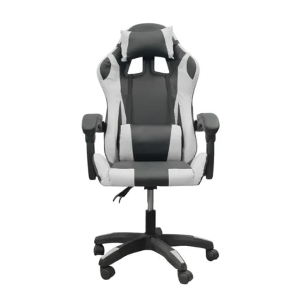 Silla Gaming con Reposacabezas y Respaldo Ajustable - Blanca 2