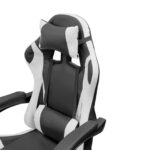 DASCK – Silla Gaming con Reposacabezas, Respaldo Ajustable y Base Giratoria – Color Blanca - Imagen 3