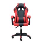 DASCK – Silla de Oficina con Reposacabezas, Respaldo Ajustable y Base Giratoria – Color Rojo - Imagen 3