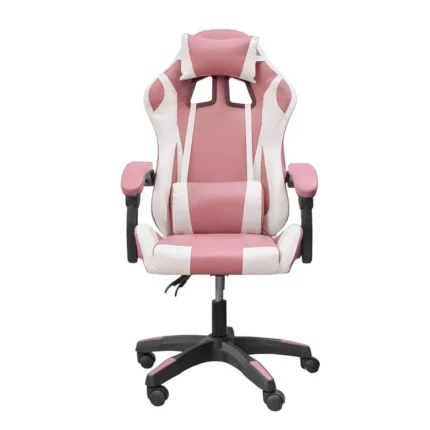 Silla Gaming Reclinable con Cojines Lumbar y Cervical - Rosa 2