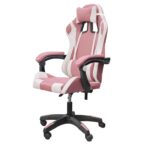 DASCK – Silla Gaming Ergónomica Reclinable con Cojines Lumbar y Cervical, 200 kg – Rosa - Imagen 6