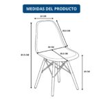DASCK - Pack 2 Sillas Nórdicas Blancas - Imagen 5