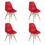 DASCK - Pack 4 Sillas Nórdicas Rojas