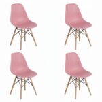 DASCK - Pack 4 Sillas Nórdicas Rosas