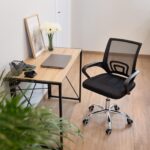 DASCK - Pack 2 Sillas de Oficina Ergonómicas de Malla con Ruedas 360° – Pie Cromado - Imagen 5