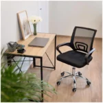 Pack 2 Sillas de Oficina Ergonómicas Base Cromada 5