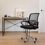 DASCK - Pack 5 Sillas de Oficina Ergonómicas de Malla con Ruedas 360° – Pie Cromado - Imagen 3