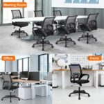 DASCK - Silla de Oficina Ergonómica de Malla con Ruedas 360° – Pie Negro - Imagen 6