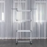 DASCK – Tendedero Plegable con Ruedas, 3 Niveles y Ancho Ajustable – Gris - Imagen 5