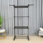 DASCK – Tendedero Plegable con Ruedas, 3 Niveles y Ancho Ajustable – Negro - Imagen 7